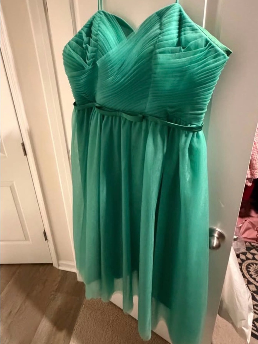 Bright Green Chiffon Dress